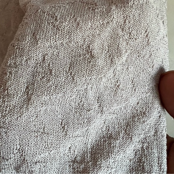 Animo Solei Made In Italy Mauve Beige Equestrian Long Sleeve V Neck Sweater - Picture 5 of 7